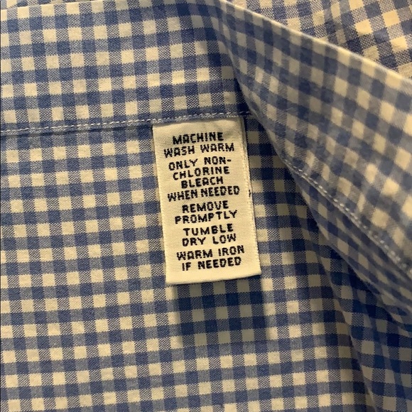 Ralph Lauren light blue gingham button down 16 1/2 - Picture 6 of 6